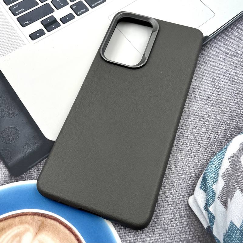 قاب گوشی Galaxy A53 سامسونگ Texture سیلیکونی Leather Case لنز کرومی تیتانیوم کد 355401 - Image 2