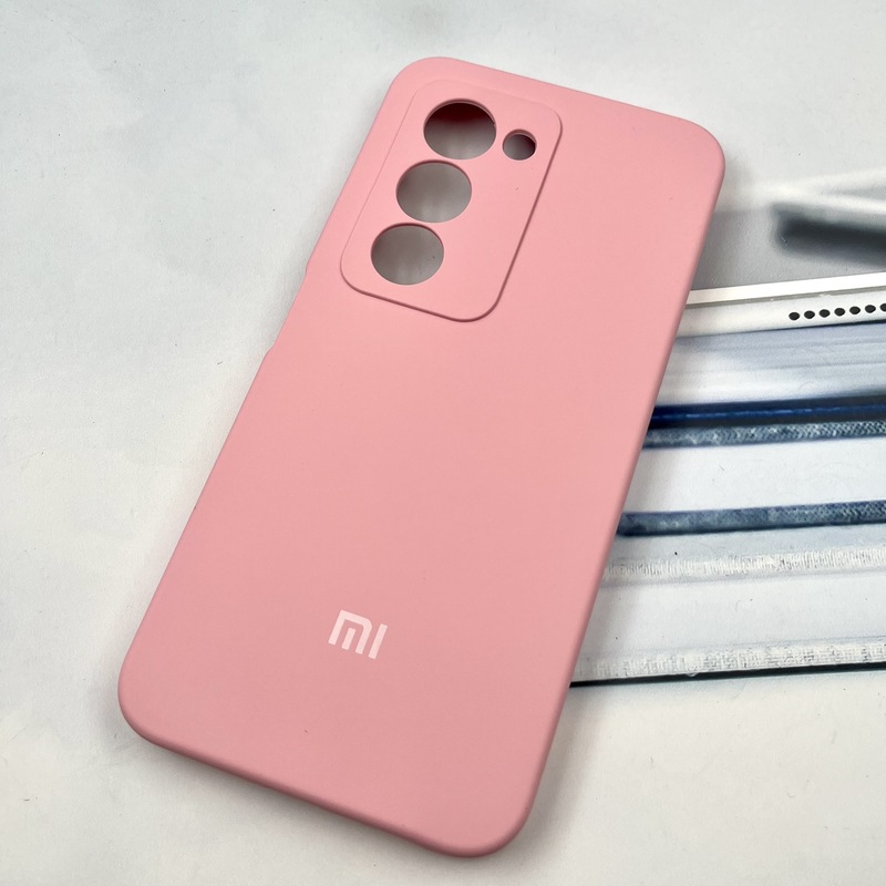 قاب گوشی Redmi 15 4G شیائومی سیلیکونی پاک کنی اورجینال داخل پارچه ای رنگ گلبهی محافظ لنز دار کد 356314 - Image 2