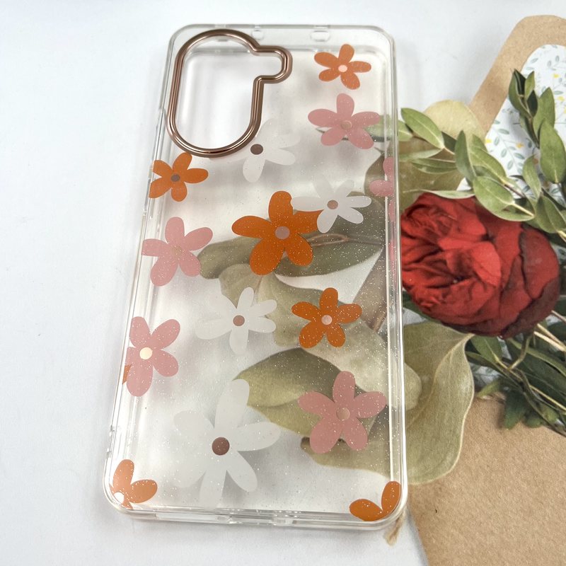 قاب گوشی Poco X7 Pro شیائومی Flower Case شفاف لوکس طرح گل لنز Copper کد 357600 - Image 2