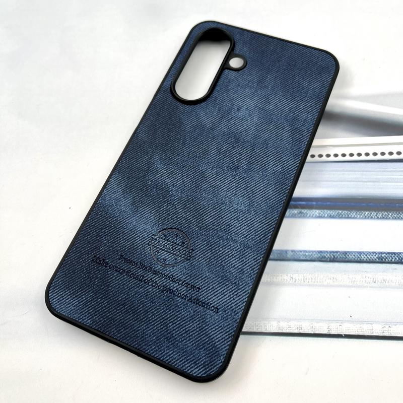 قاب گوشی Galaxy A26 سامسونگ Cotton Case مخمل چرمی Hand Made کلاسیک سرمه ای کد 375336 - Image 2