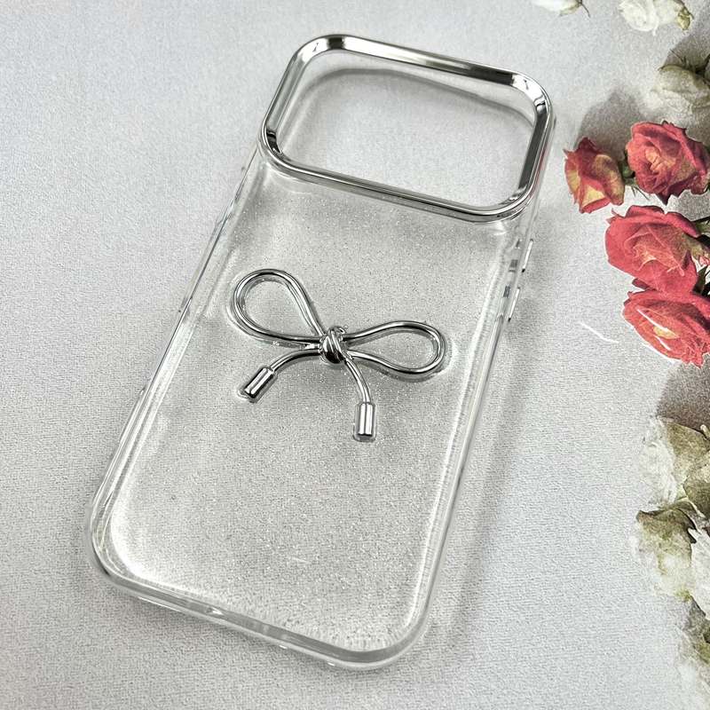 قاب گوشی iPhone 17 Pro آیفون Luxury Case سوپر شاین لنز Silver پاپیون کد 379335 - Image 2