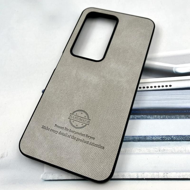 قاب گوشی Redmi 15 5G شیائومی Cotton Case مخمل چرمی Hand Made کلاسیک طوسی کد 381660 - Image 2