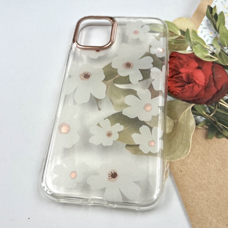 قاب گوشی iPhone 11 آیفون Flower Case شفاف لوکس طرح گل لنز Copper کد 390531 - Image 2