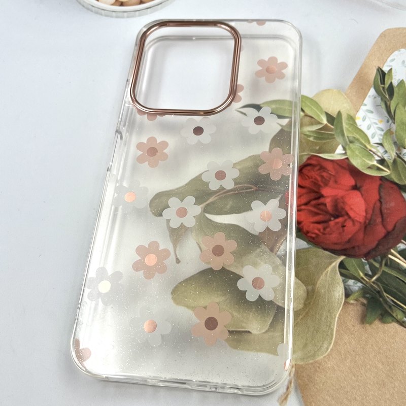 قاب گوشی Redmi 15C / Poco C85 شیائومی Flower Case شفاف لوکس طرح گل لنز Copper کد 391464 - Image 2