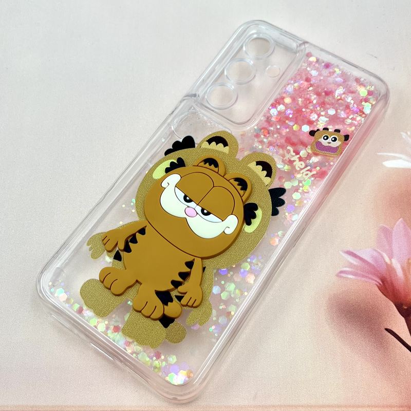 قاب گوشی Galaxy A54 سامسونگ Glitter Case آکواریومی شفاف عروسکی برجسته اکلیلی طرح گارفیلد کد 39507 - Image 2