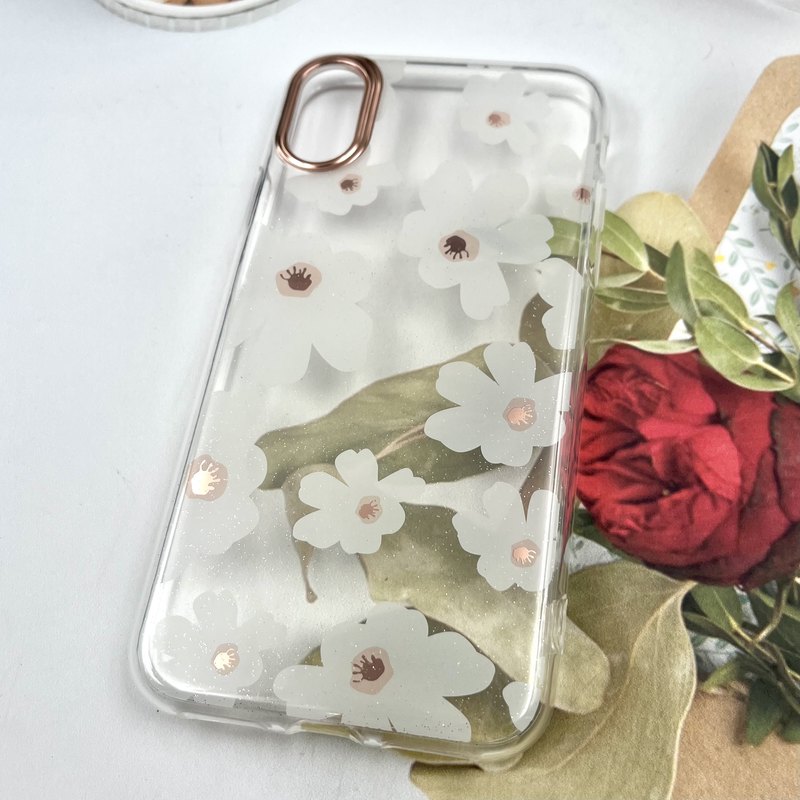 قاب گوشی iPhone X / iPhone XS آیفون Flower Case شفاف لوکس طرح گل لنز Copper کد 398558 - Image 2