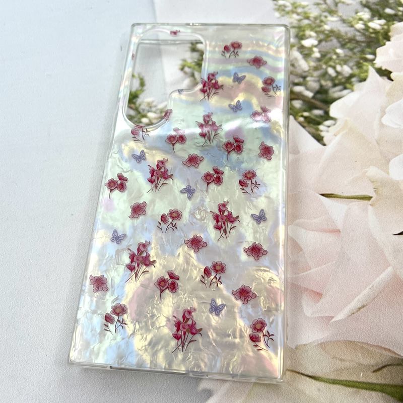 قاب گوشی Galaxy S24 Ultra سامسونگ iCe Case پینترستی طرح گل یخی ضد ضربه لنز برجسته کد 407573 - Image 2