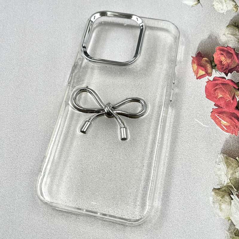 قاب گوشی iPhone 15 Pro آیفون Luxury Case سوپر شاین لنز Silver پاپیون کد 414752 - Image 2