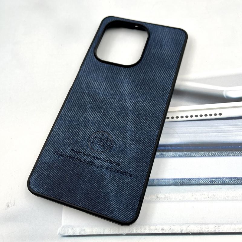 قاب گوشی Redmi Note 13 4G شیائومی Cotton Case مخمل چرمی Hand Made کلاسیک سرمه ای کد 422121 - Image 2