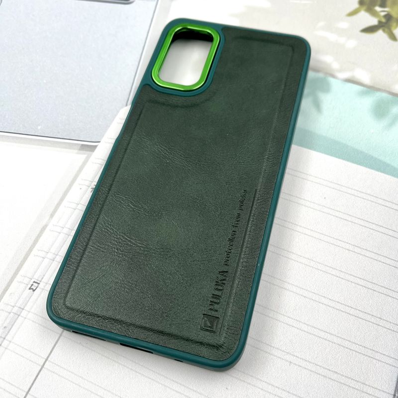 قاب گوشی Poco M3 Pro / Redmi Note 10 5G / Redmi Note 11 SE شیائومی چرم Puloka Design اورجینال داخل پارچه ای لنز Metal سبز کد 423349 - Image 2