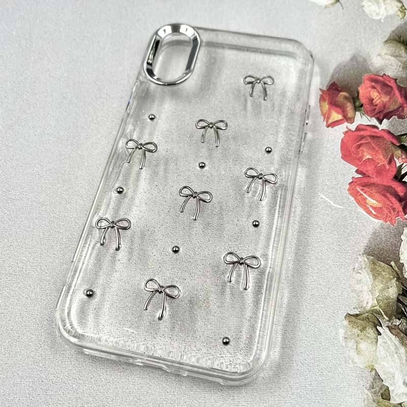 قاب گوشی iPhone X / iPhone XS آیفون Luxury Case سوپر شاین لنز Silver پاپیون کد 426552 - Image 2