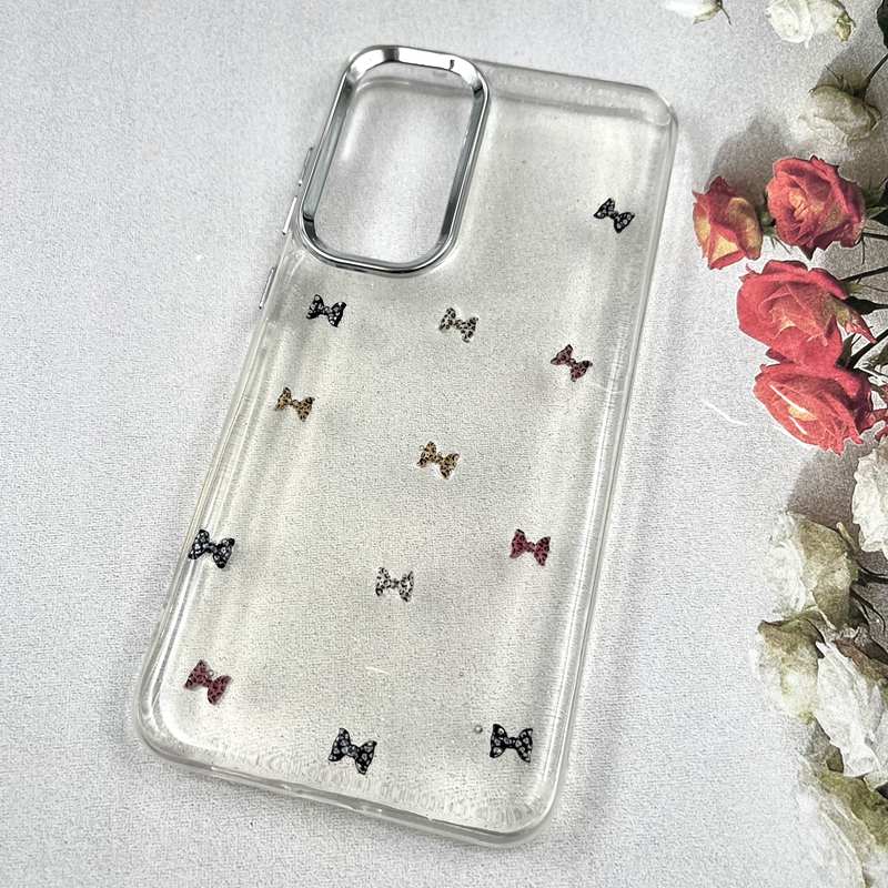 قاب گوشی Galaxy S24 FE سامسونگ Luxury Case سوپر شاین لنز Silver پاپیون رنگی کد 430544 - Image 2