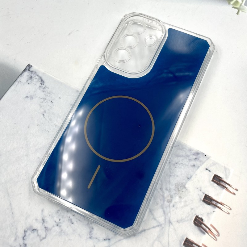 قاب گوشی Galaxy A36 / A56 سامسونگ Clear Cover طرح مگ سیف Magsafe ایربگ دار ضد ضربه سرمه ای محافظ لنز دار کد 436647 - Image 2