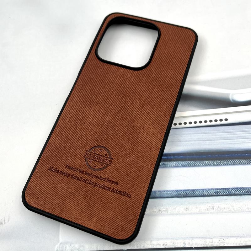 قاب گوشی Honor X6B آنر Cotton Case مخمل چرمی Hand Made کلاسیک عسلی کد 437130 - Image 2