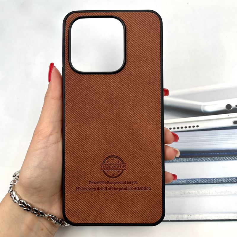 قاب گوشی Honor X6B آنر Cotton Case مخمل چرمی Hand Made کلاسیک عسلی کد 437130