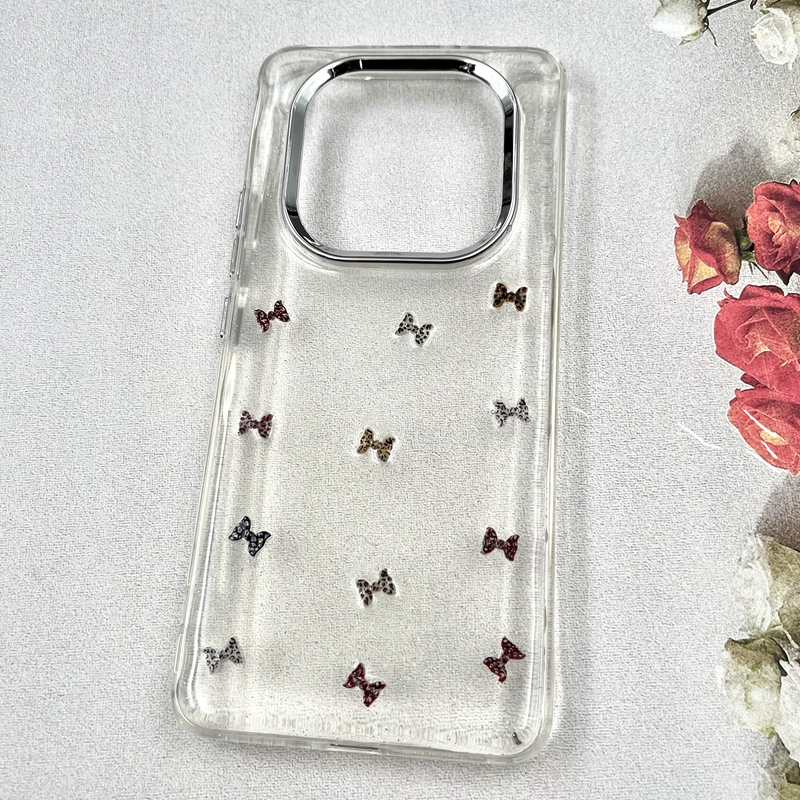 قاب گوشی Redmi Note 15 4g شیائومی Luxury Case سوپر شاین لنز Silver پاپیون رنگی کد 441107 - Image 2