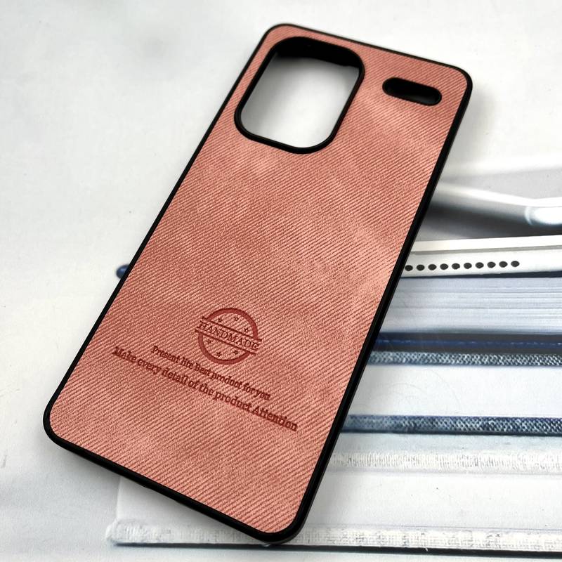 قاب گوشی Redmi Note 13 Pro Plus شیائومی Cotton Case مخمل چرمی Hand Made کلاسیک گلبهی کد 441464 - Image 2