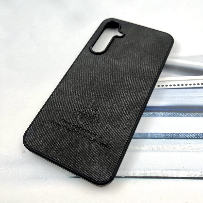 قاب گوشی Galaxy S23 FE سامسونگ Cotton Case مخمل چرمی Hand Made کلاسیک مشکی کد 449275 - Image 2
