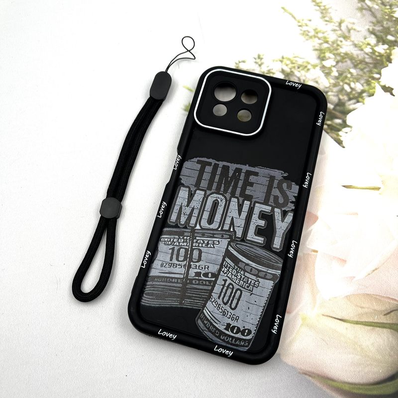 قاب گوشی Xiaomi Mi 11 Lite 4G / Mi 11 Lite 5G / Mi 11 Lite Ne شیائومی Strap Case سیلیکونی سولید ضد ضربه همراه بند مچی محافظ لنز دار طرح مانی کد 449666 - Image 2