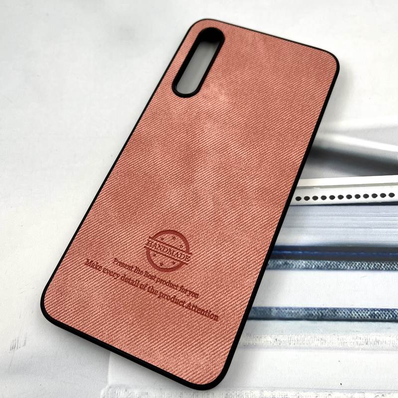 قاب گوشی Galaxy A30S / Galaxy A50S / Galaxy A50 سامسونگ Cotton Case مخمل چرمی Hand Made کلاسیک گلبهی کد 454150 - Image 2