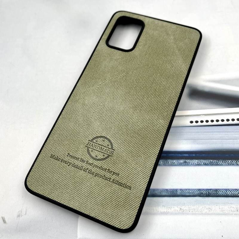 قاب گوشی Galaxy A51 سامسونگ Cotton Case مخمل چرمی Hand Made کلاسیک سبز کد 454345 - Image 2