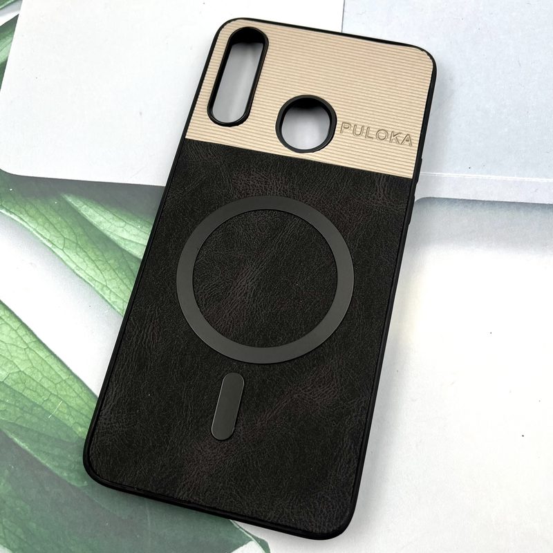 قاب گوشی Galaxy A20S سامسونگ Leather Cover مگ سیف Magsafe اورجینال لوکس کلاسیک مشکی کد 455342 - Image 2