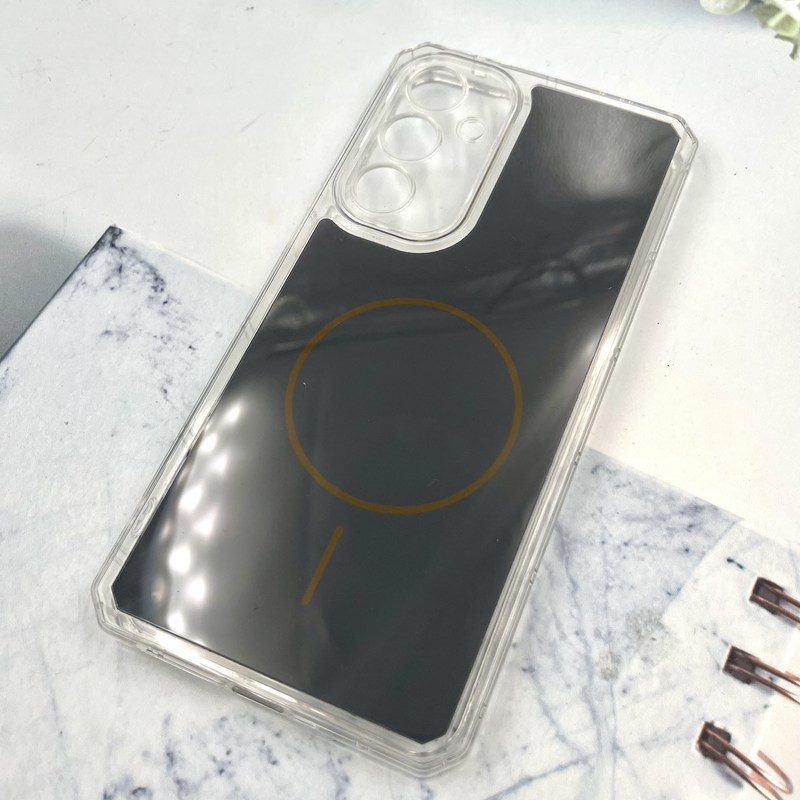 قاب گوشی Galaxy A35 سامسونگ Clear Cover طرح مگ سیف Magsafe ایربگ دار ضد ضربه تیتانیوم محافظ لنز دار کد 468585 - Image 2