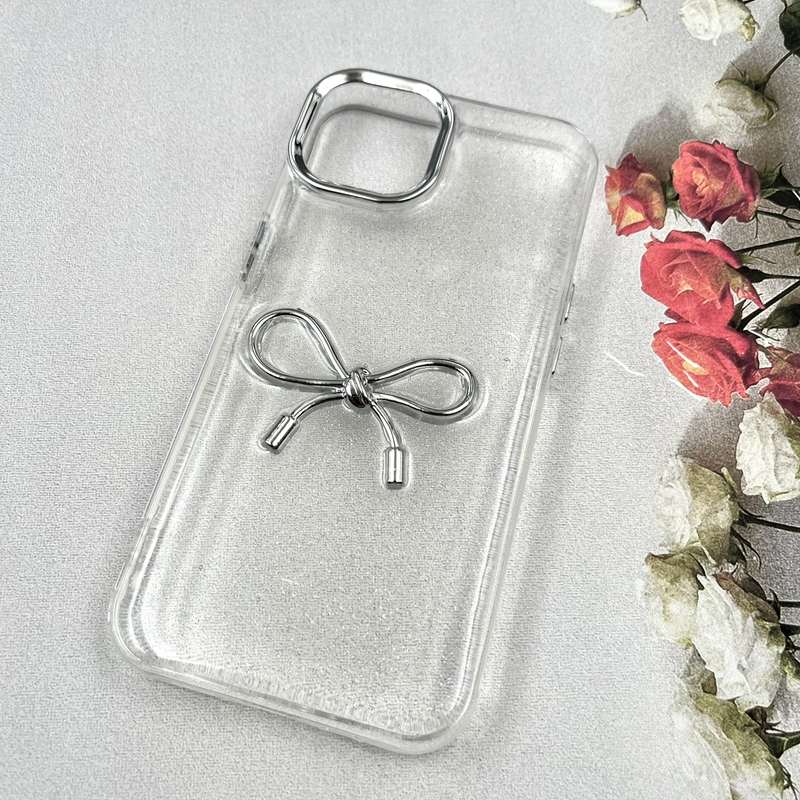 قاب گوشی iPhone 13 / iphone 14 آیفون Luxury Case سوپر شاین لنز Silver پاپیون کد 472146 - Image 2
