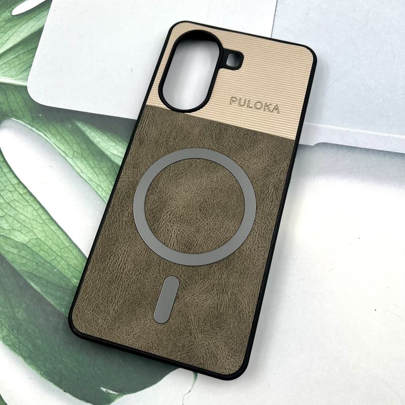 قاب گوشی Poco X7 Pro شیائومی Leather Cover مگ سیف Magsafe اورجینال لوکس کلاسیک تیتانیوم کد 473990 - Image 2