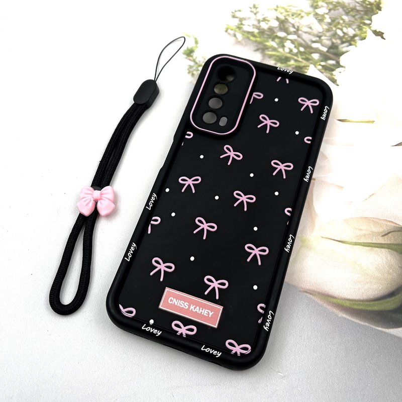 قاب گوشی Huawei Y7A هوآوی Strap Case سیلیکونی سولید ضد ضربه همراه بند مچی محافظ لنز دار طرح پاپیون کد 477629 - Image 2