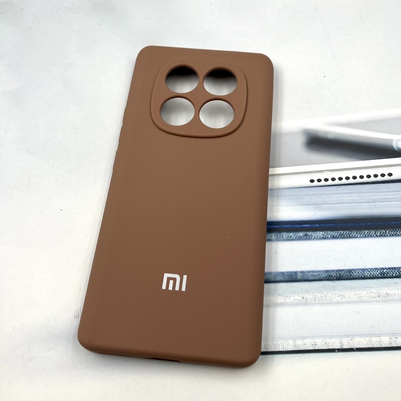 قاب گوشی Redmi Note 14 Pro 4G شیائومی سیلیکونی پاک کنی اورجینال داخل پارچه ای رنگ موکا کد 478079 - Image 2