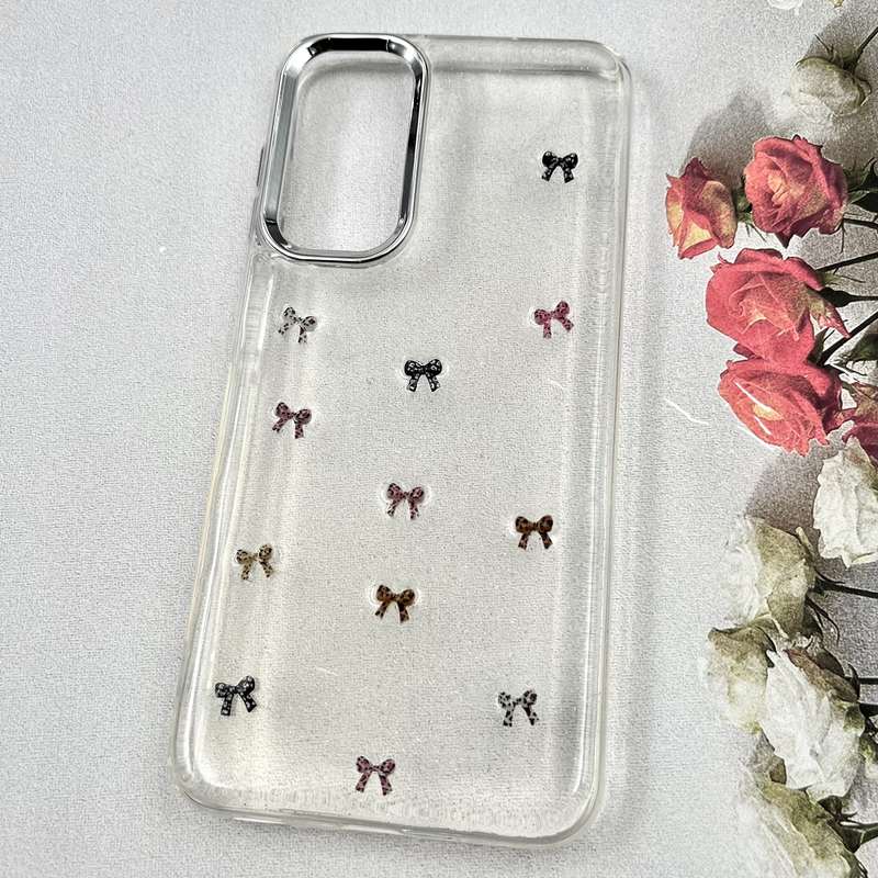 قاب گوشی Galaxy A16 سامسونگ Luxury Case سوپر شاین لنز Silver پاپیون رنگی کد 487943 - Image 2
