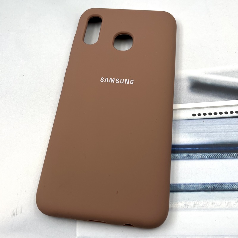 قاب گوشی Galaxy A20 / A30 سامسونگ سیلیکونی پاک کنی اورجینال داخل پارچه ای موکا محافظ لنز دار کد 487949 - Image 2