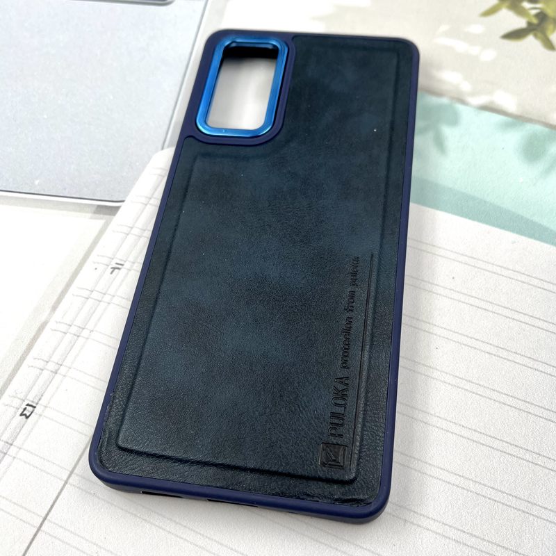 قاب گوشی Galaxy S20 FE سامسونگ چرم Puloka Design اورجینال داخل پارچه ای لنز Metal سرمه ای کد 488515 - Image 2