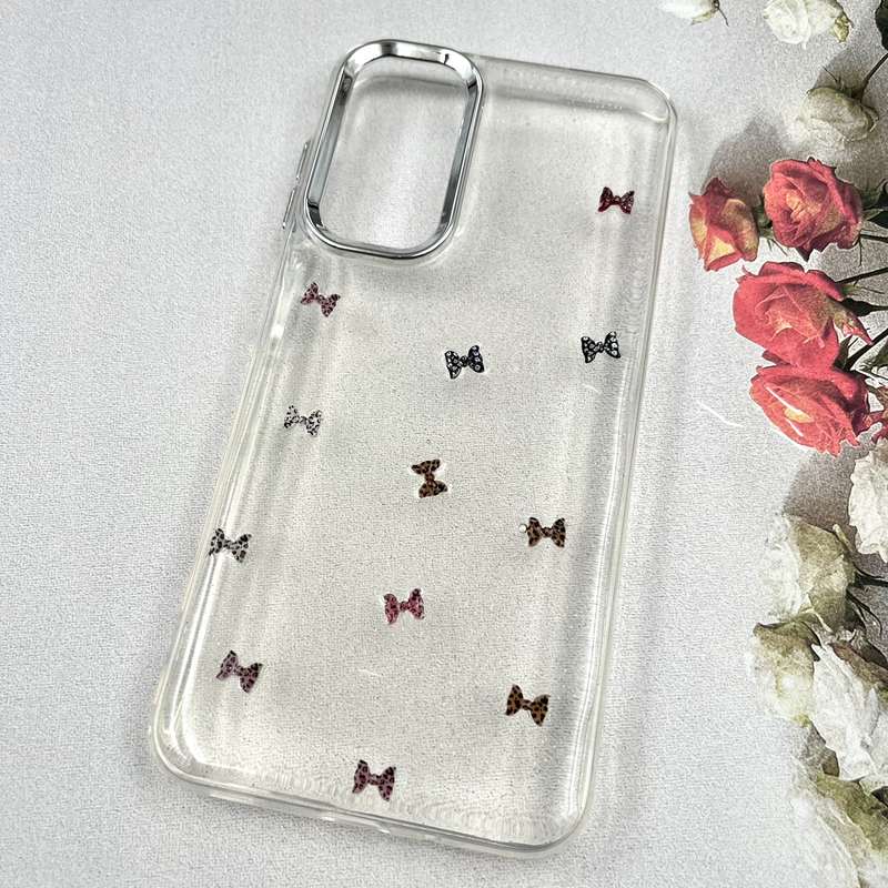 قاب گوشی Galaxy A16 سامسونگ Luxury Case سوپر شاین لنز Silver پاپیون رنگی کد 495553 - Image 2