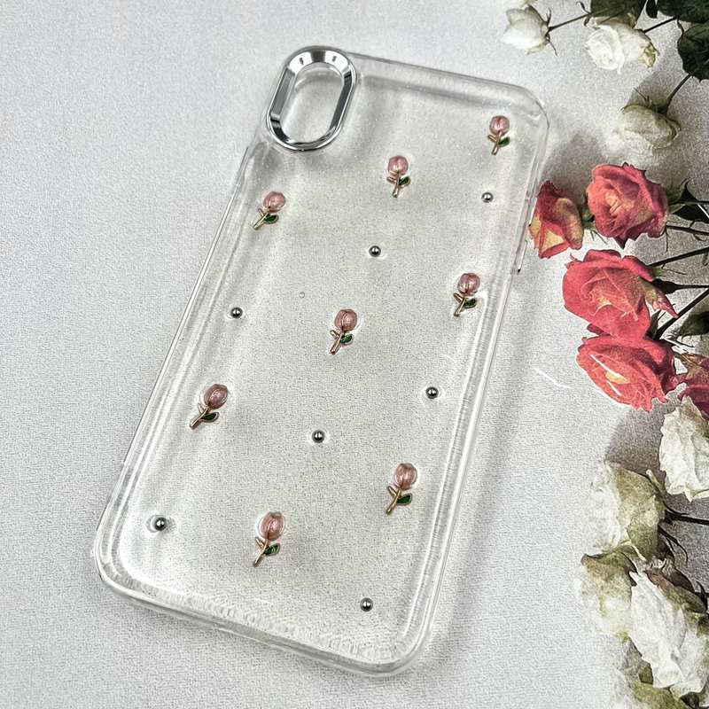 قاب گوشی iPhone XS Max آیفون Luxury Case سوپر شاین لنز Silver گل رز کد 510659 - Image 2
