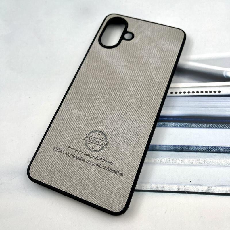 قاب گوشی Galaxy A07 سامسونگ Cotton Case مخمل چرمی Hand Made کلاسیک طوسی کد 516500 - Image 2