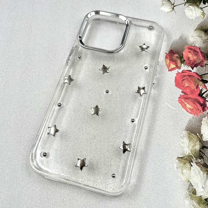 قاب گوشی iPhone 14 Pro Max آیفون Luxury Case سوپر شاین لنز Silver ستاره کد 526454 - Image 2