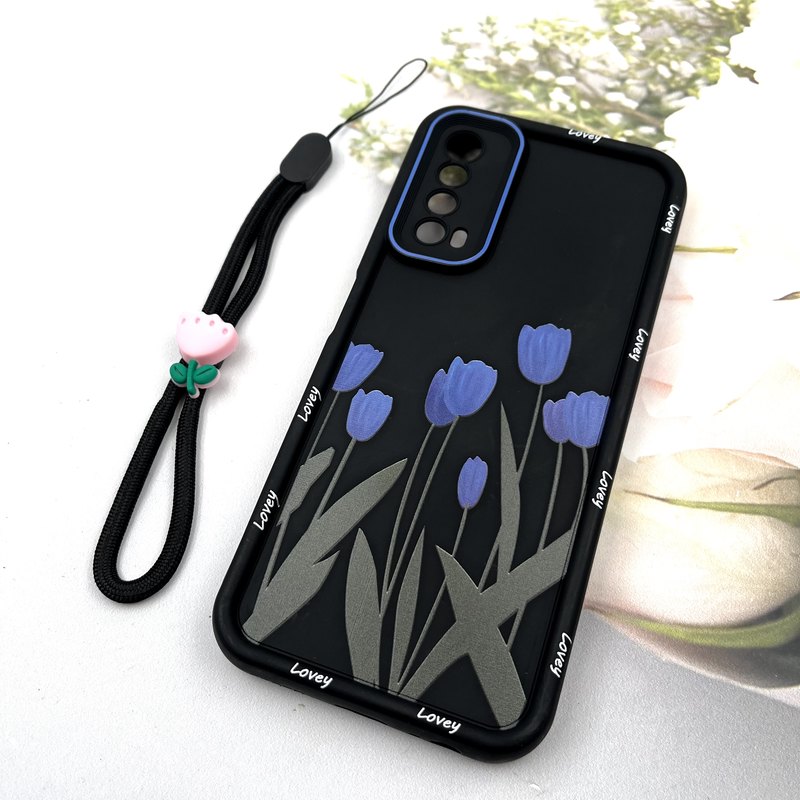 قاب گوشی Huawei Y7A هوآوی Strap Case سیلیکونی سولید ضد ضربه همراه بند مچی محافظ لنز دار طرح گل کد 528086 - Image 2