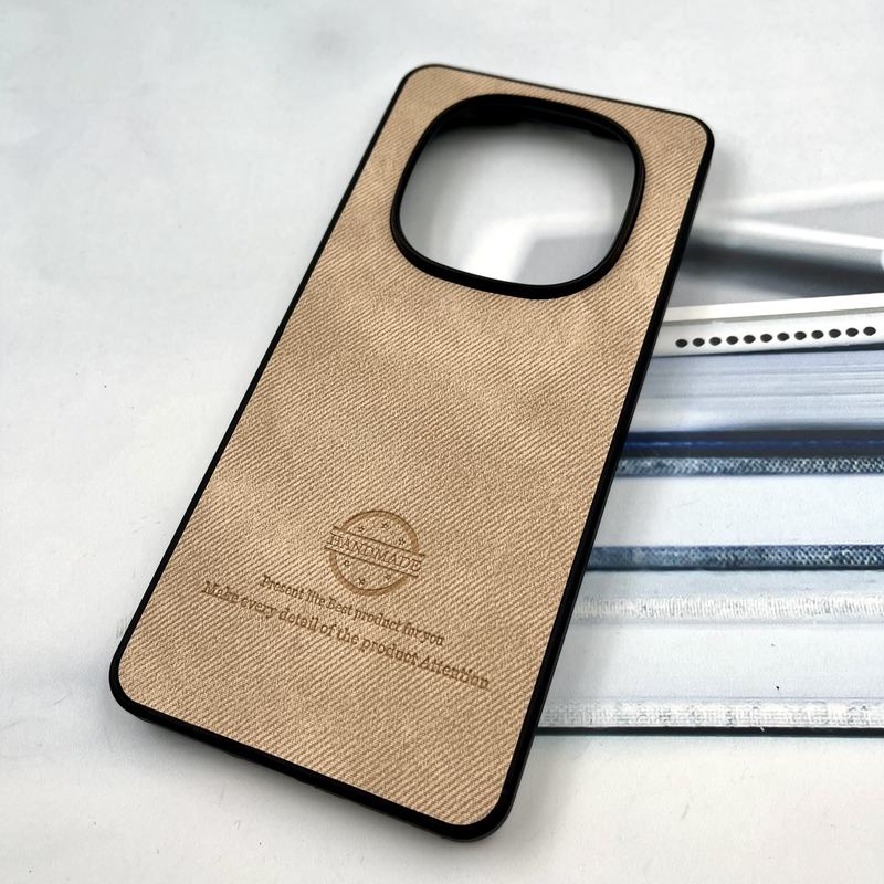 قاب گوشی Redmi Note 14 Pro 4G شیائومی Cotton Case مخمل چرمی Hand Made کلاسیک کرم کد 531388 - Image 2