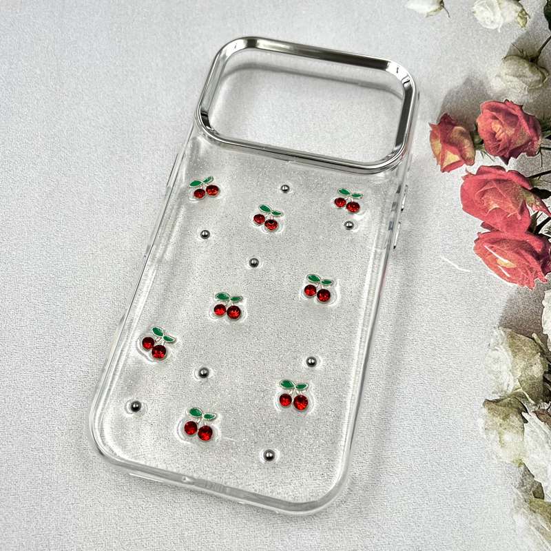 قاب گوشی iPhone 17 Pro آیفون Luxury Case سوپر شاین لنز Silver گیلاس کد 545141 - Image 2