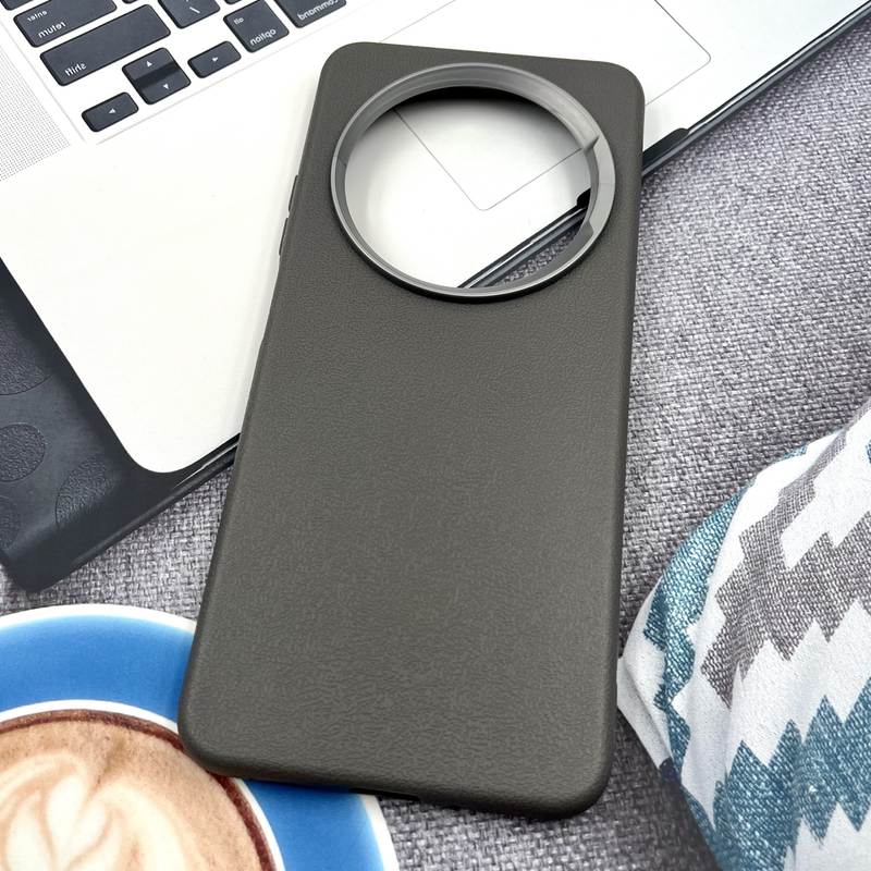 قاب گوشی Redmi 14C / Redmi A4 / Poco C75 شیائومی Texture سیلیکونی Leather Case لنز کرومی تیتانیوم کد 551939 - Image 2