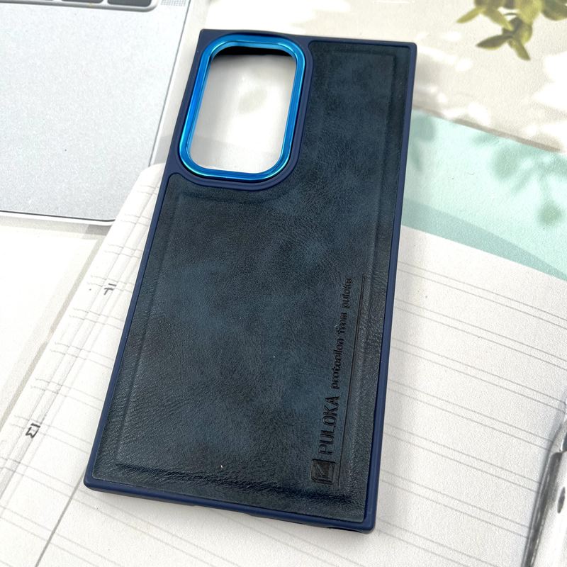 قاب گوشی Galaxy S24 Ultra سامسونگ چرم Puloka Design اورجینال داخل پارچه ای لنز Metal سرمه ای کد 559778 - Image 2