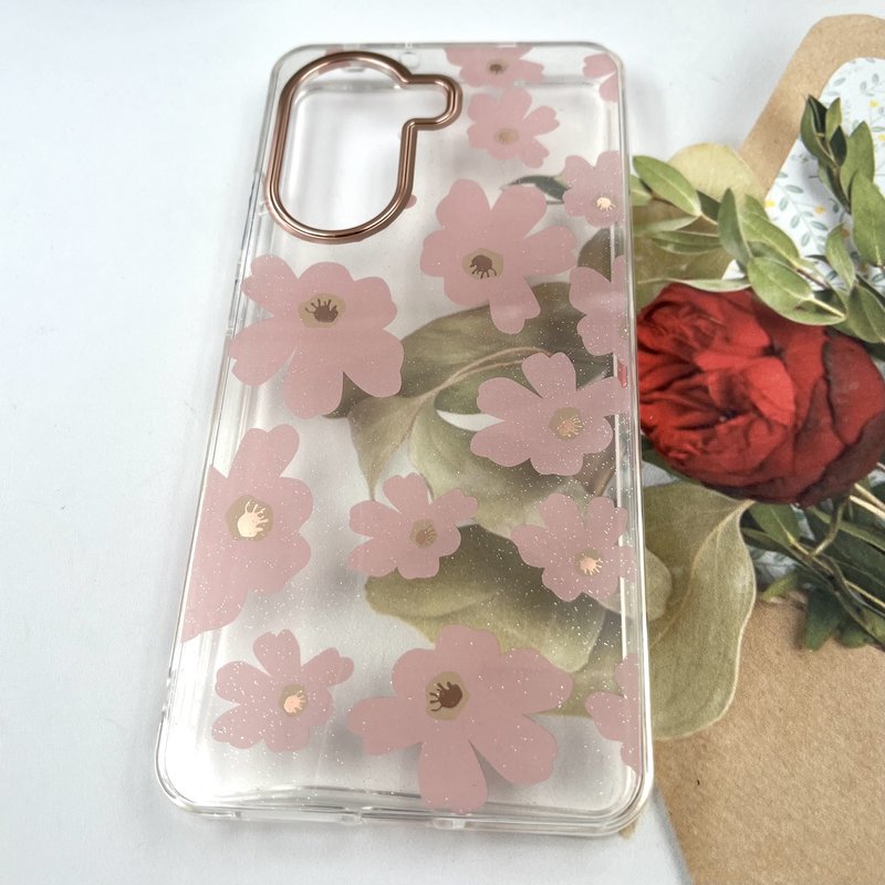 قاب گوشی Poco X7 Pro شیائومی Flower Case شفاف لوکس طرح گل لنز Copper کد 561450 - Image 2