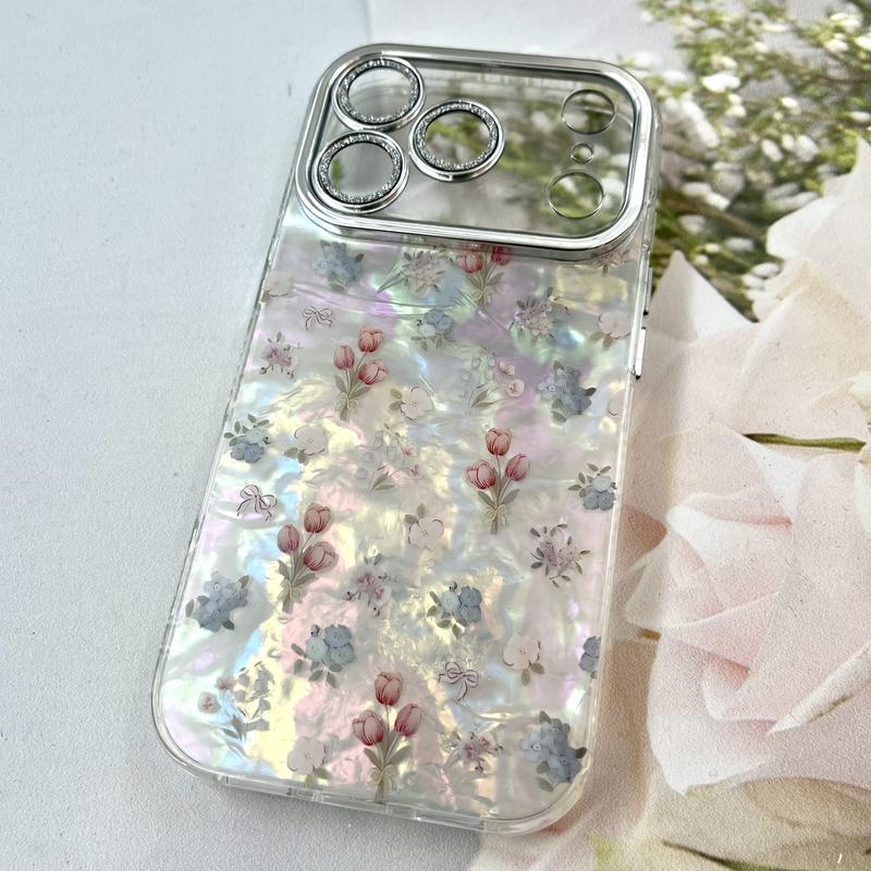 قاب گوشی iPhone 17 Pro آیفون iCe Case پینترستی طرح گل یخی ضد ضربه لنز برجسته کد 563228 - Image 2