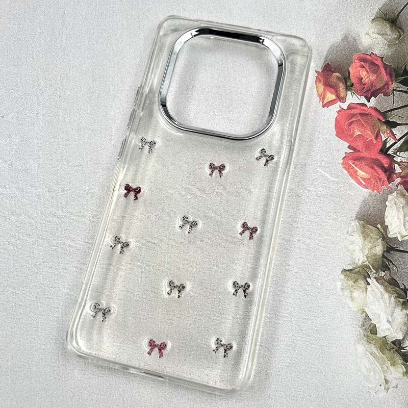 قاب گوشی Redmi Note 15 4G شیائومی Luxury Case سوپر شاین لنز Silver پاپیون رنگی کد 575820 - Image 2