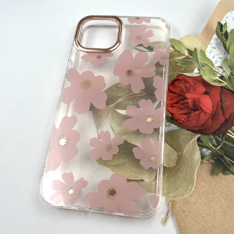 قاب گوشی iPhone 13 / iphone 14 آیفون Flower Case شفاف لوکس طرح گل لنز Copper کد 575875 - Image 2