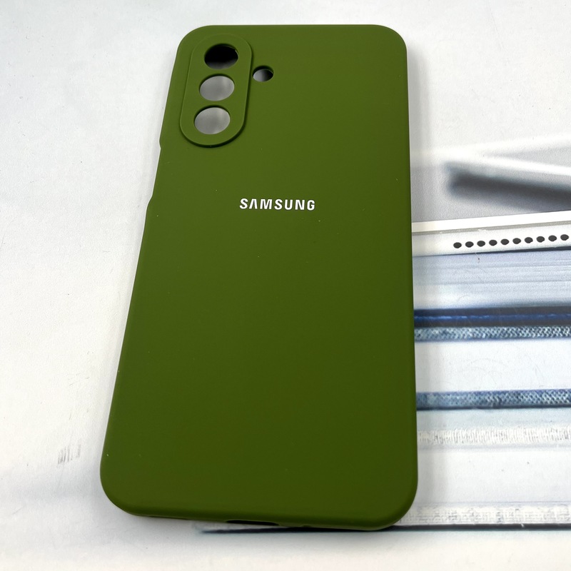 قاب گوشی Galaxy A17 سامسونگ سیلیکونی پاک کنی اورجینال داخل پارچه ای محافظ لنز دار رنگ سبز کد 581411 - Image 2