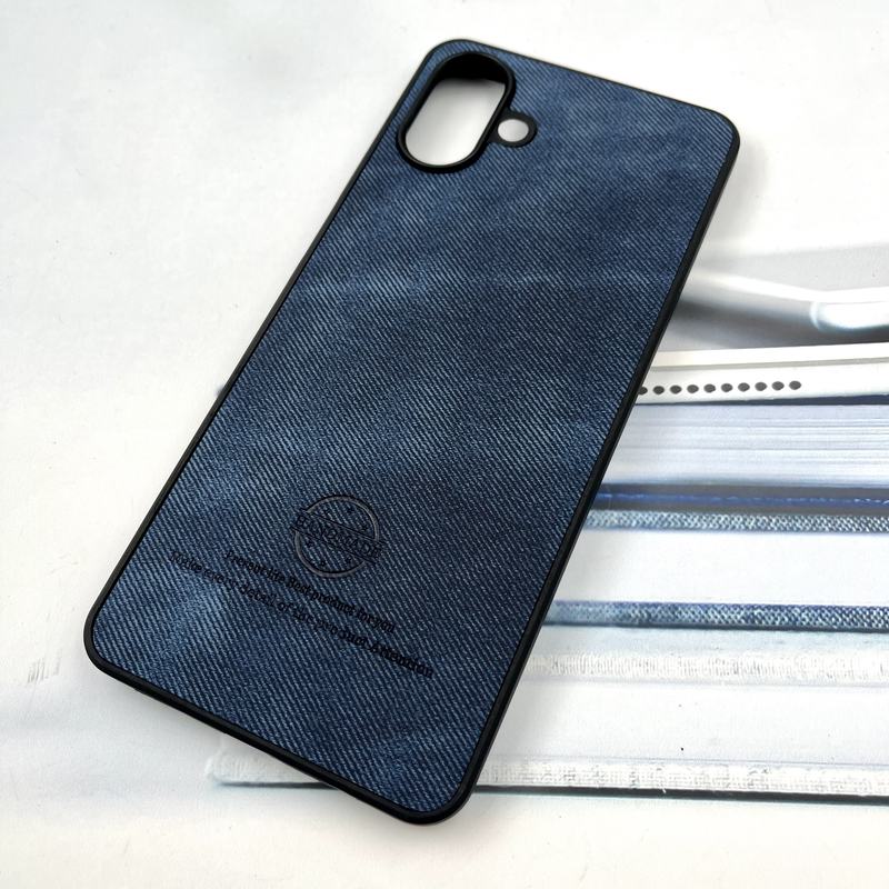 قاب گوشی Galaxy A07 سامسونگ Cotton Case مخمل چرمی Hand Made کلاسیک سرمه ای کد 588951 - Image 2