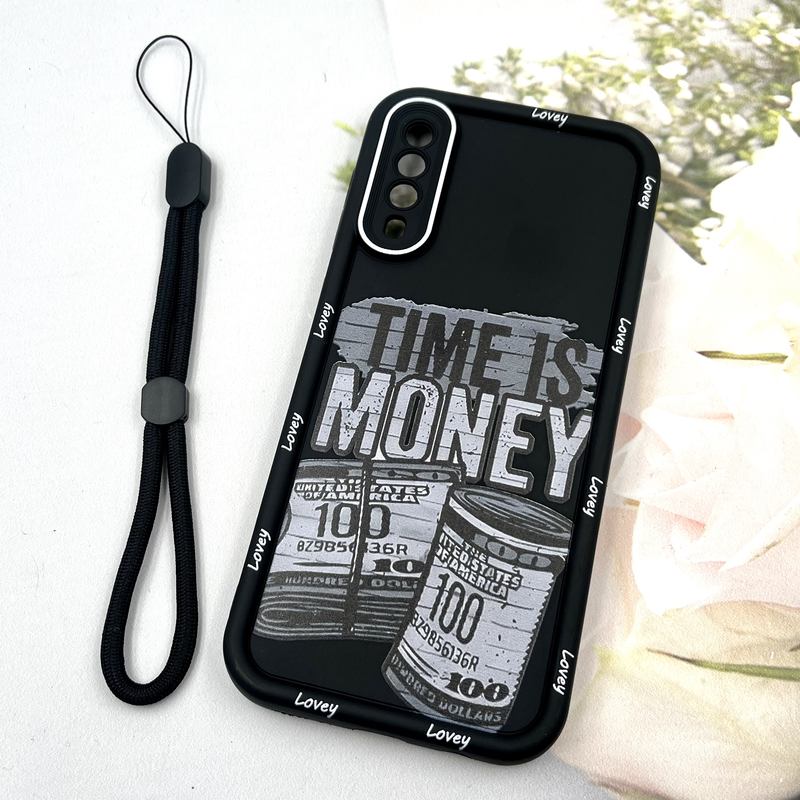 قاب گوشی Galaxy A30S / Galaxy A50S / Galaxy A50 سامسونگ Strap Case سیلیکونی سولید ضد ضربه همراه بند مچی محافظ لنز دار طرح مانی کد 597298 - Image 2